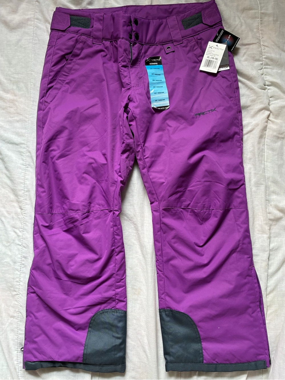 Arctix Purple Women’s Snow Pants with Black Reinforced Cuffs